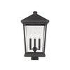 Z-Lite Beacon 3 Light Outdoor Post Mount Fixture, Oil Rubbed Bronze & Clear Beveled 568PHXLS-ORB